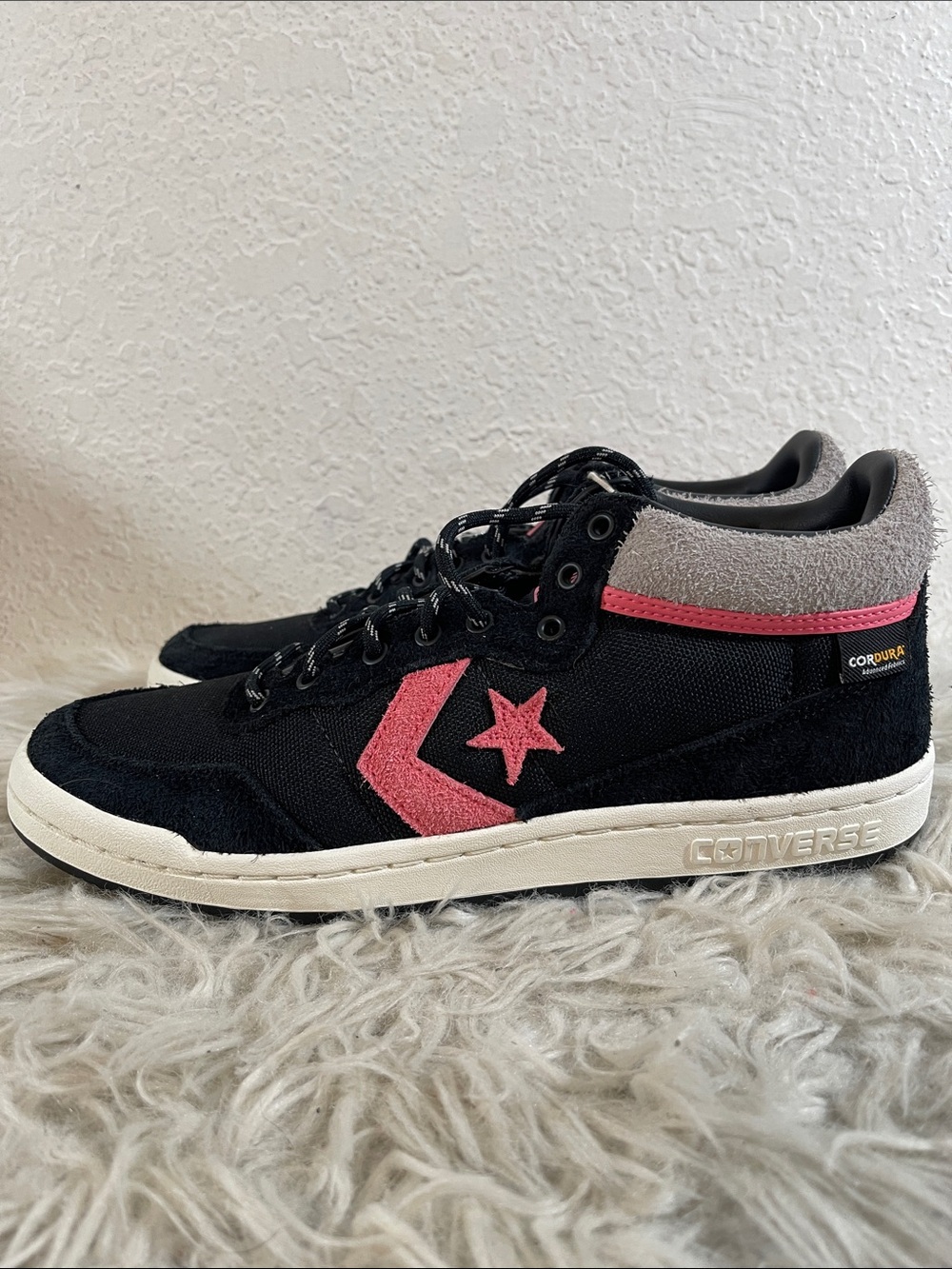 CONVERSE FASTBREAK PRO MID Cordura Sneakers Total Eclipse & Pink Size 11 NEW - Picture 7 of 14